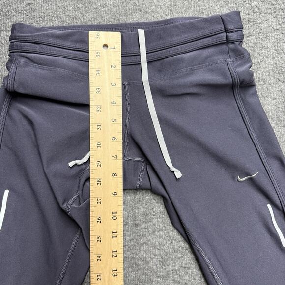 Nike Dri-Fit Cropped Capri Running Pants Women's Small Gray Filament Pocket - Picture 7 of 8